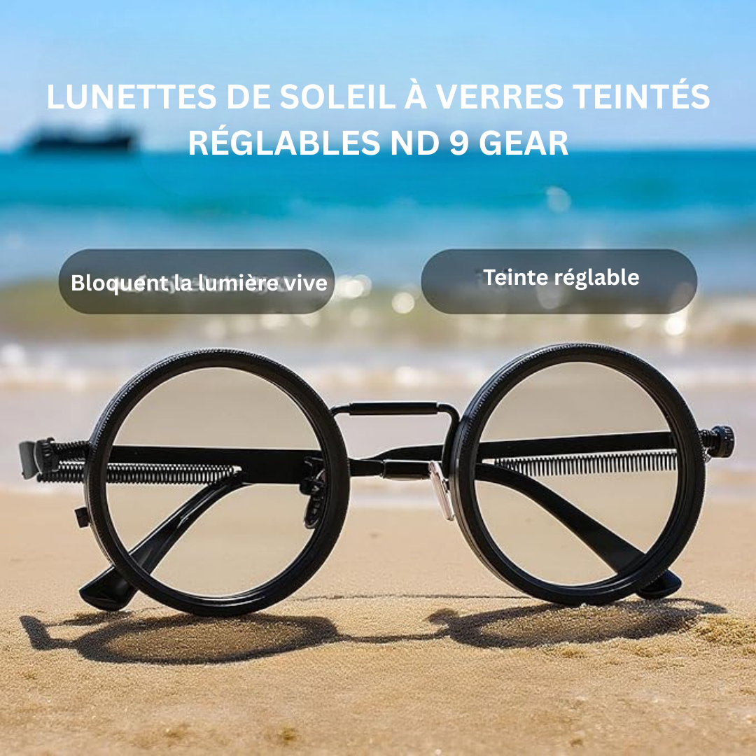 Lunettes Mécaniques Premium UV400 Polarisées - Design Métal + Pochette & Chiffon Offerts