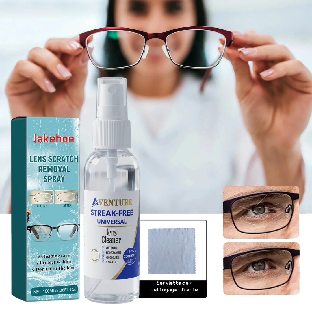Spray nettoyant spécialisé pour lunettes