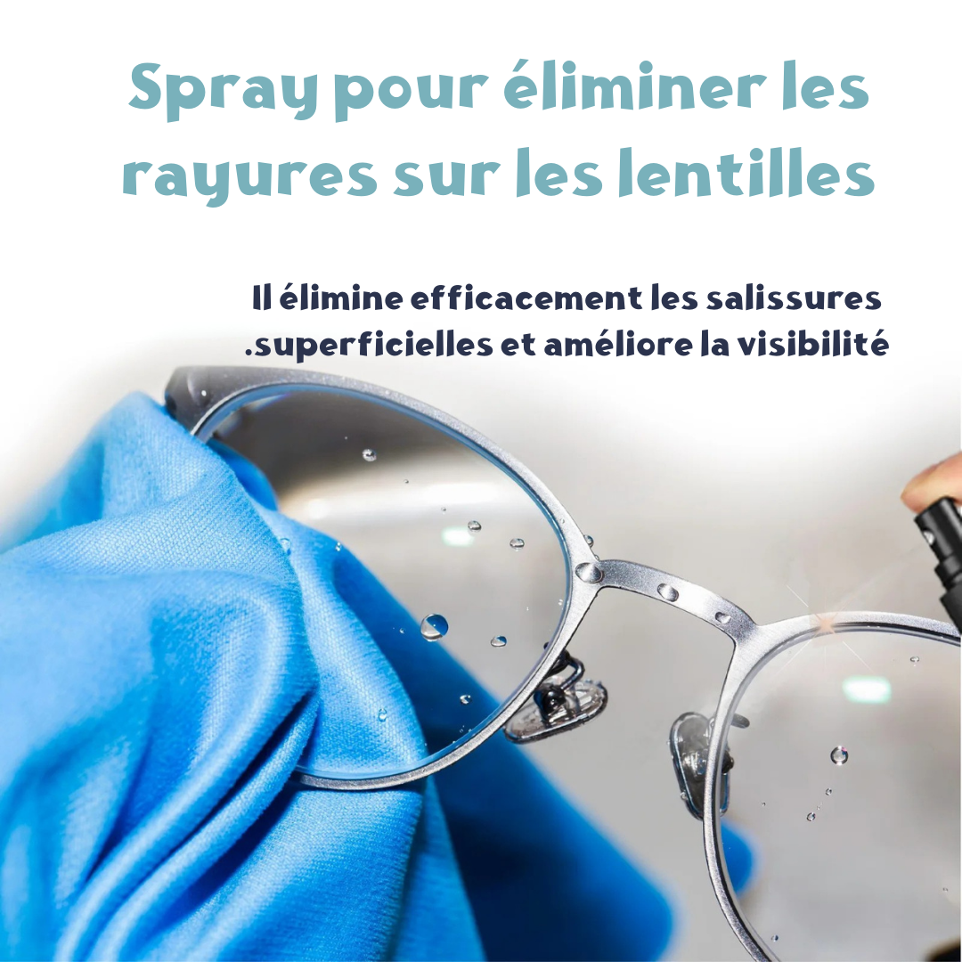 Spray nettoyant spécialisé pour lunettes