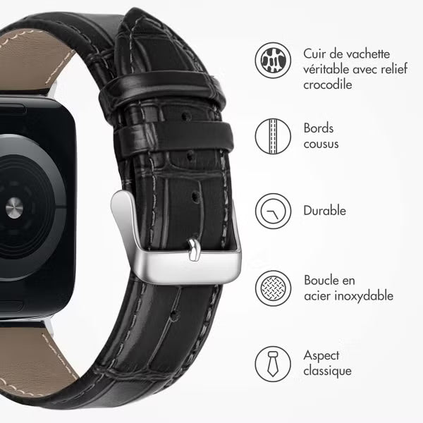 Offre: Pack 3 Bracelet Apple Watch: 1 Metal 1 cuir 1 magnetic