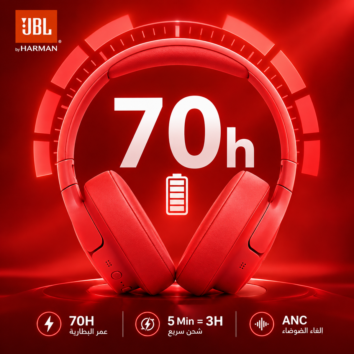 Offre septembre !!🔥 : Casque JBL Rouge Version USA🇺🇸+ 3 Mois Netflix/Spotify cadeau🎁
