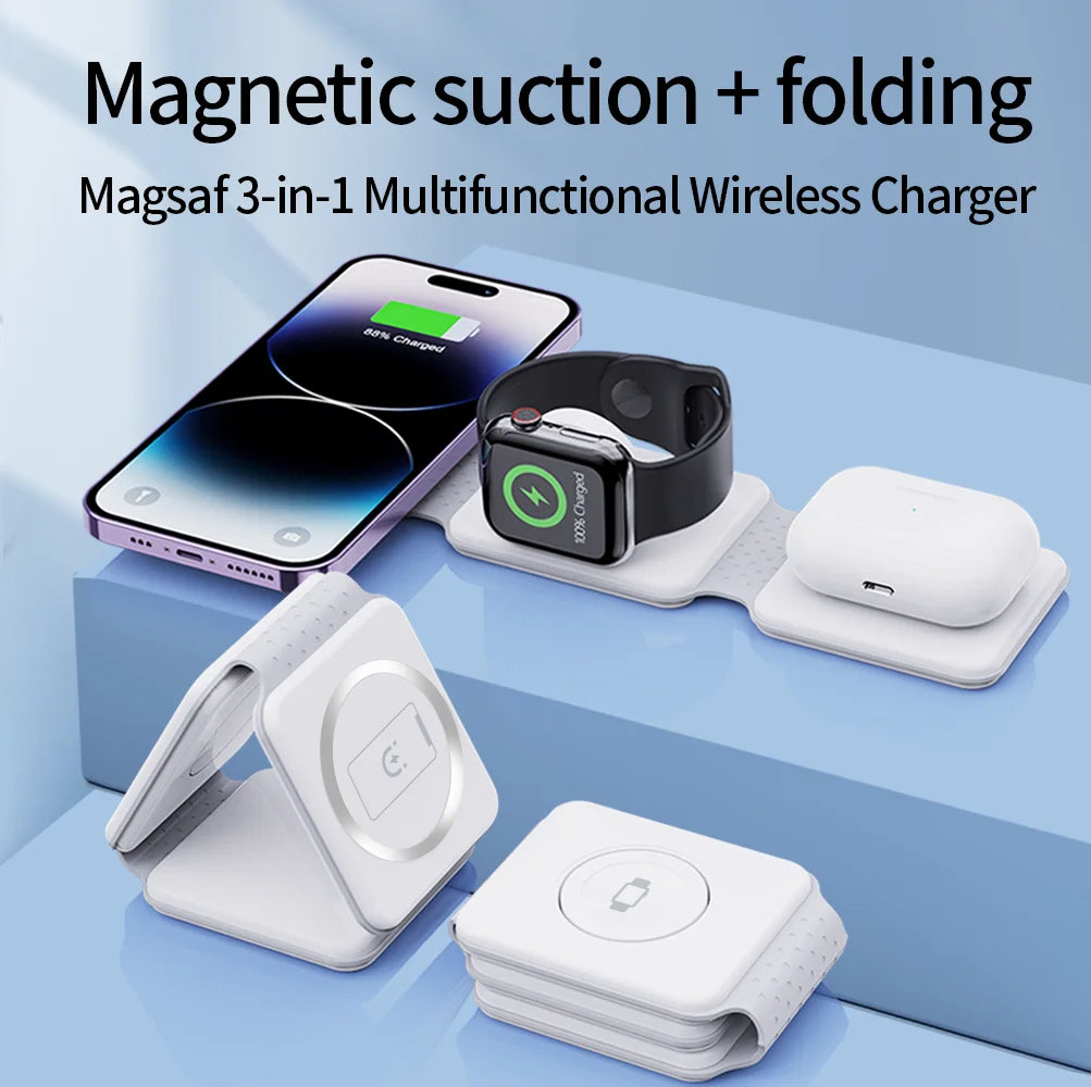 Station de charge 3 en 1 شاحن لاسلكي قابل للطي