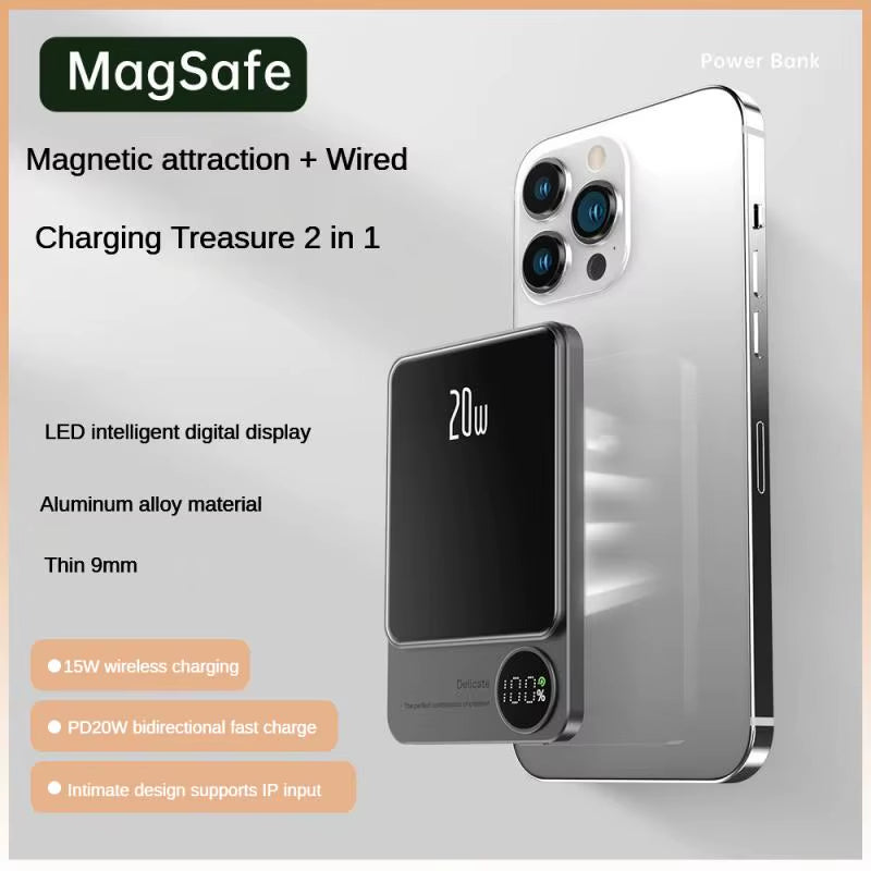 Magsafe 10000mAh 20W | Charge Sans Fil Rapide pour iPhone & Android