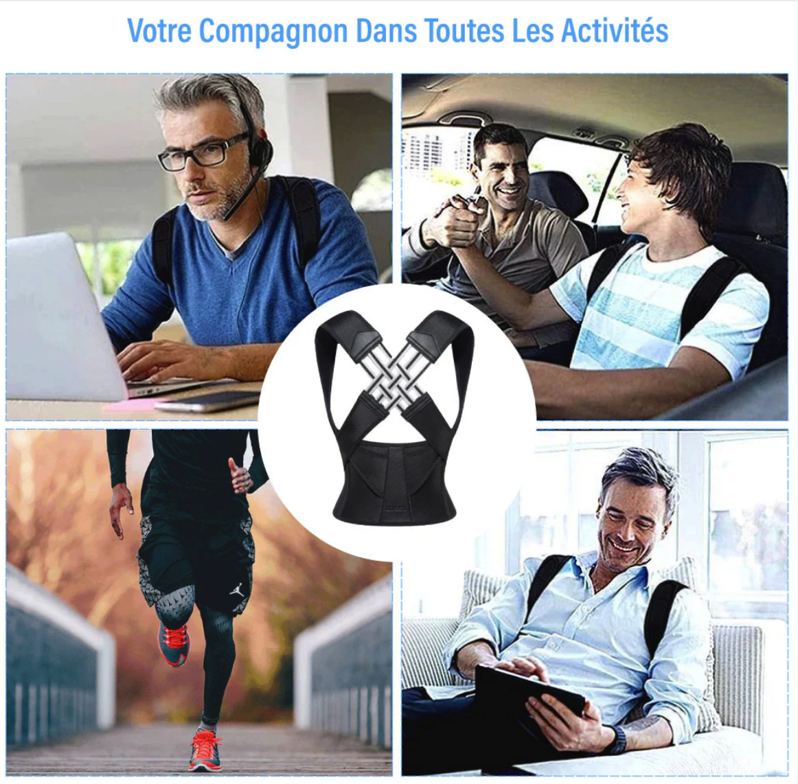 đïž Correcteur De Posture Pour Attelle Dorsale RĂ©glable - Pour Hommes Et Femmes đ§ââïžđ§ââïž - LAFRIQ