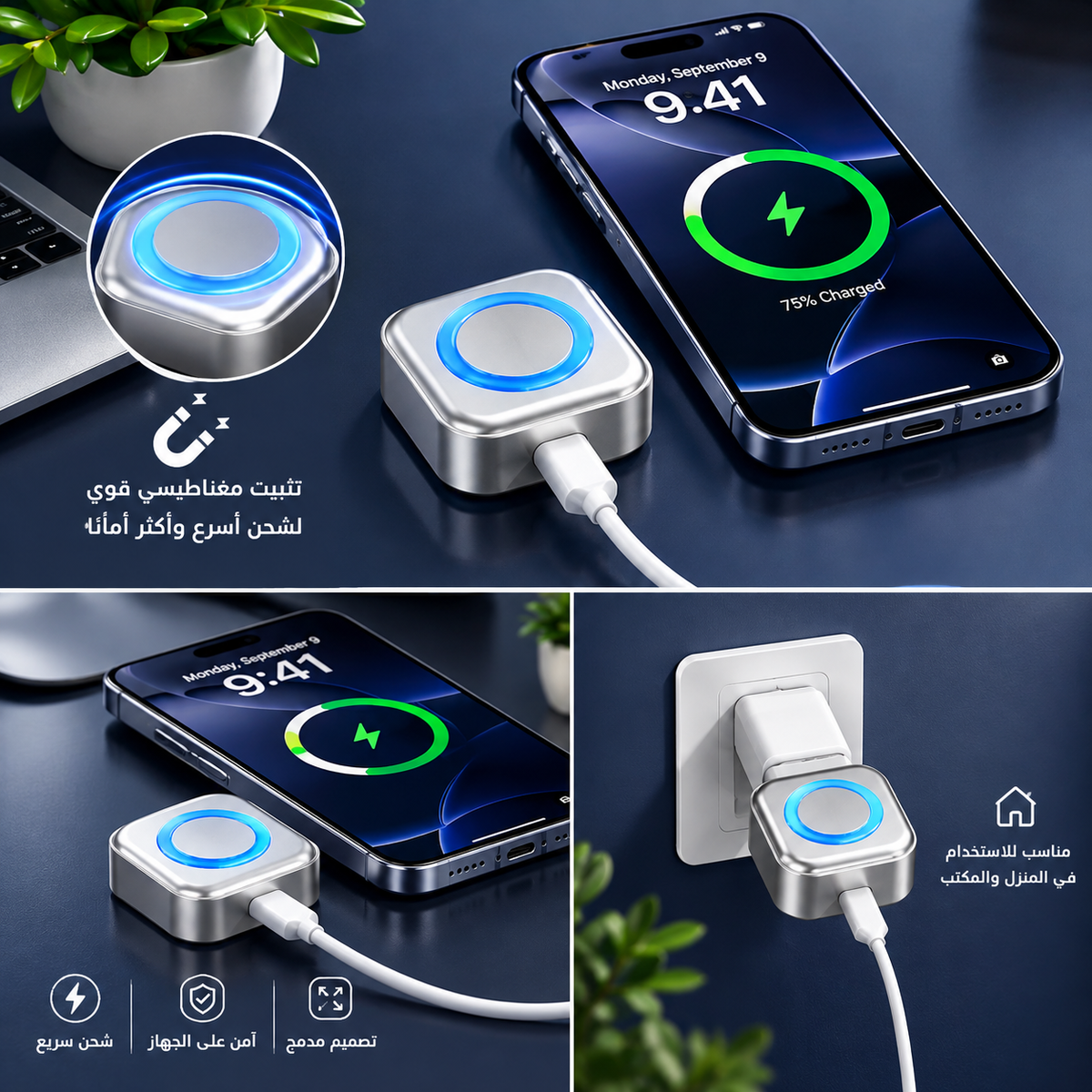 Séparateurs de charge محول شحن سريع مع إيقاف تشغيل تلقائي