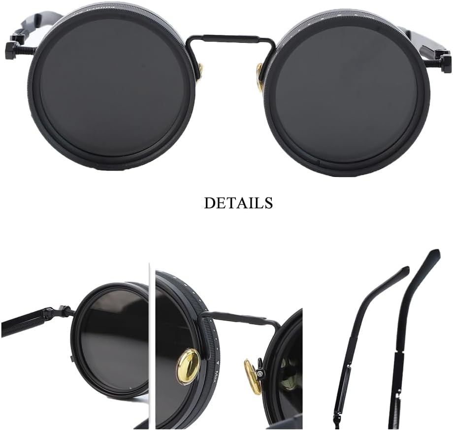 Lunettes Mécaniques Premium UV400 Polarisées - Design Métal + Pochette & Chiffon Offerts