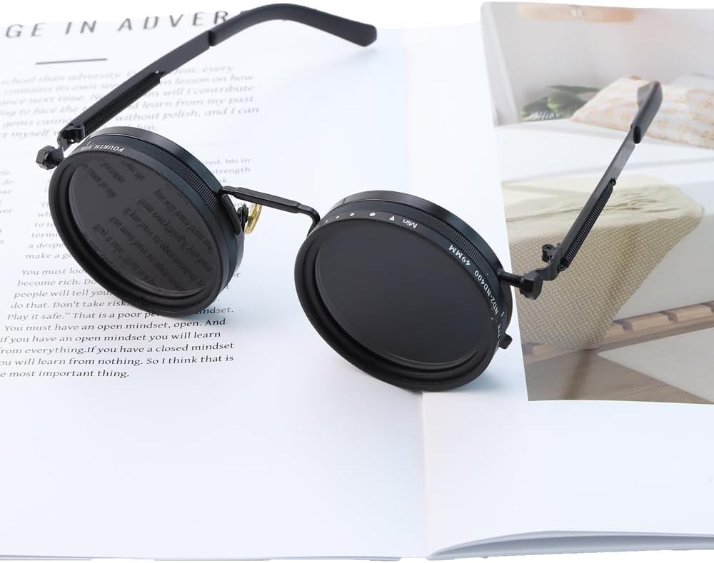 Lunettes Mécaniques Premium UV400 Polarisées - Design Métal + Pochette & Chiffon Offerts