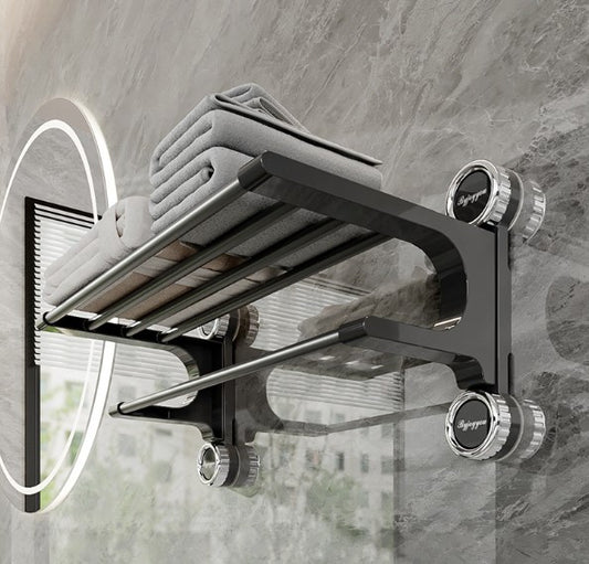 Suction Cup Bath Towel Rack  رف مناشف حمام