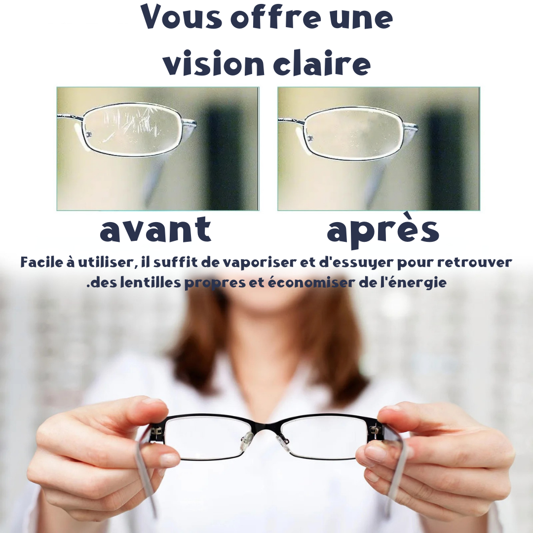 Spray nettoyant spécialisé pour lunettes