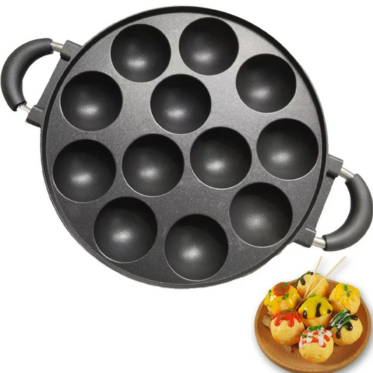 Moule Takoyaki Japonais - مقلاة كرات الأخطبوط اليابانية (تاكوياكي)