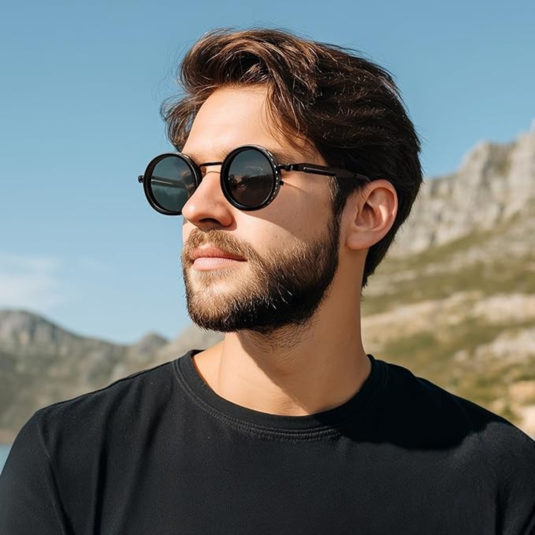 Lunettes Mécaniques Premium UV400 Polarisées - Design Métal + Pochette & Chiffon Offerts