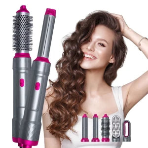 5en1Brosse à cheveux مجفف شعر مع مشط