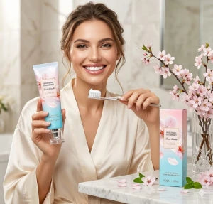 Whitening Toothpaste معجون أسنان  لتبييض الأسنان برائحة زهر الكرز