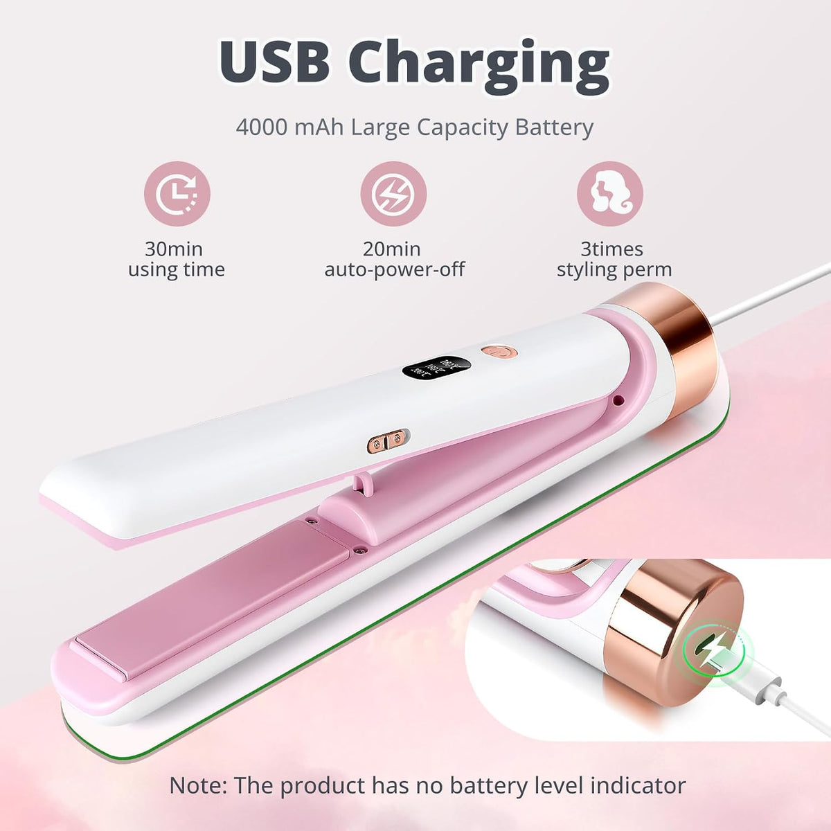 lisseur portable  مكواة شعر محمولة 2 في 1