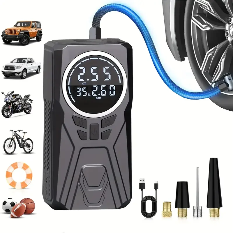 مضخة هواء كهربائية ذكية محمولة - Smart Air Compressor