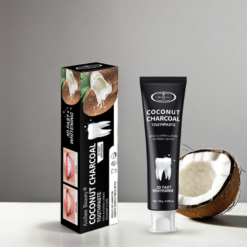 Dentifrice au charbon de coco معجون أسنان بفحم جوز الهند