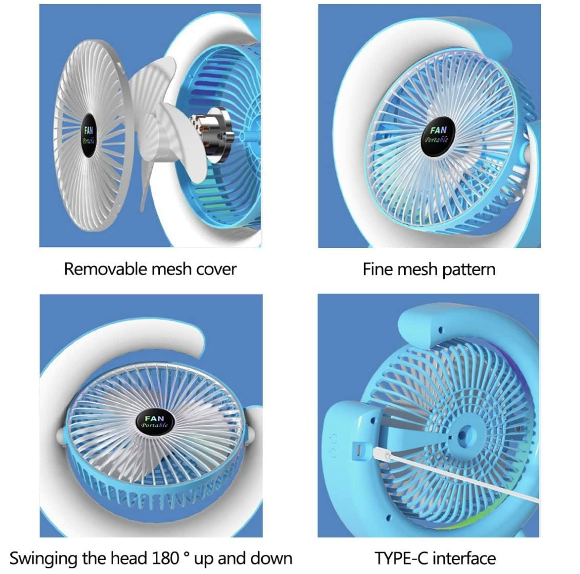 🌬️ Ventilateur Portable en Forme G ❄️