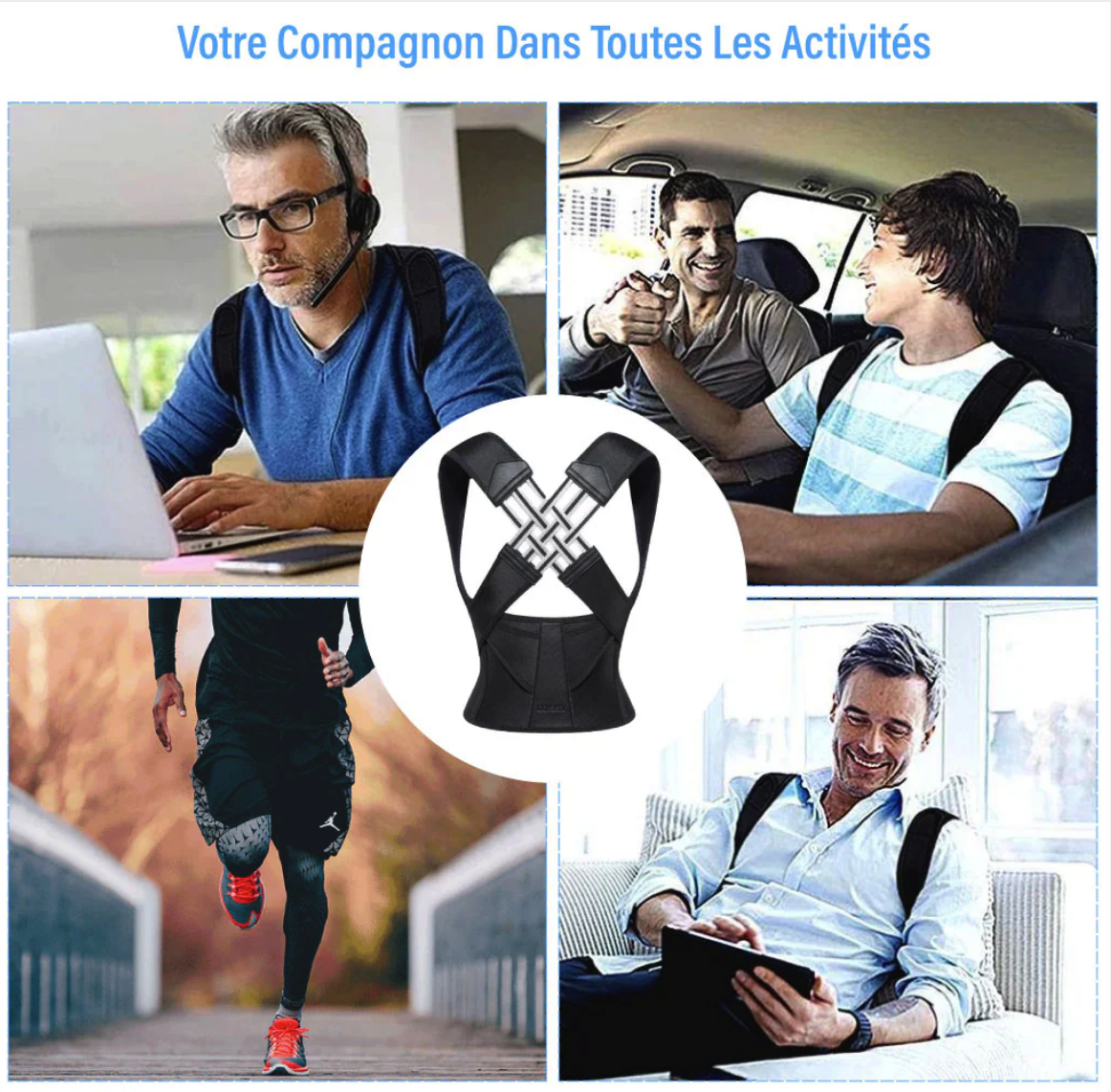 🏋️ Correcteur De Posture Pour Attelle Dorsale Réglable - Pour Hommes Et Femmes 🧘‍♂️🧘‍♀️