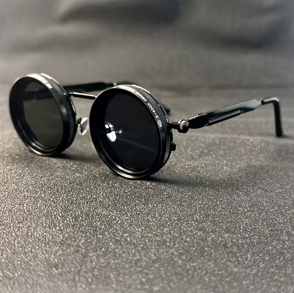 Lunettes Mécaniques Premium UV400 Polarisées - Design Métal + Pochette & Chiffon Offerts