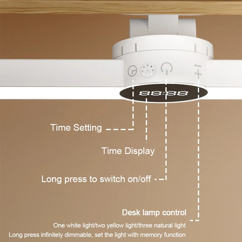 مصباح ليل ذكي باللمس قابل للشحن USB مع ساعة ومنبه -  Lampe de Nuit Tactile Intelligente Rechargeable USB avec Horloge et Réveil