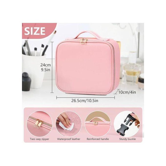 trousse de maquillage حقيبة مكياج مزودة بمرآة LED