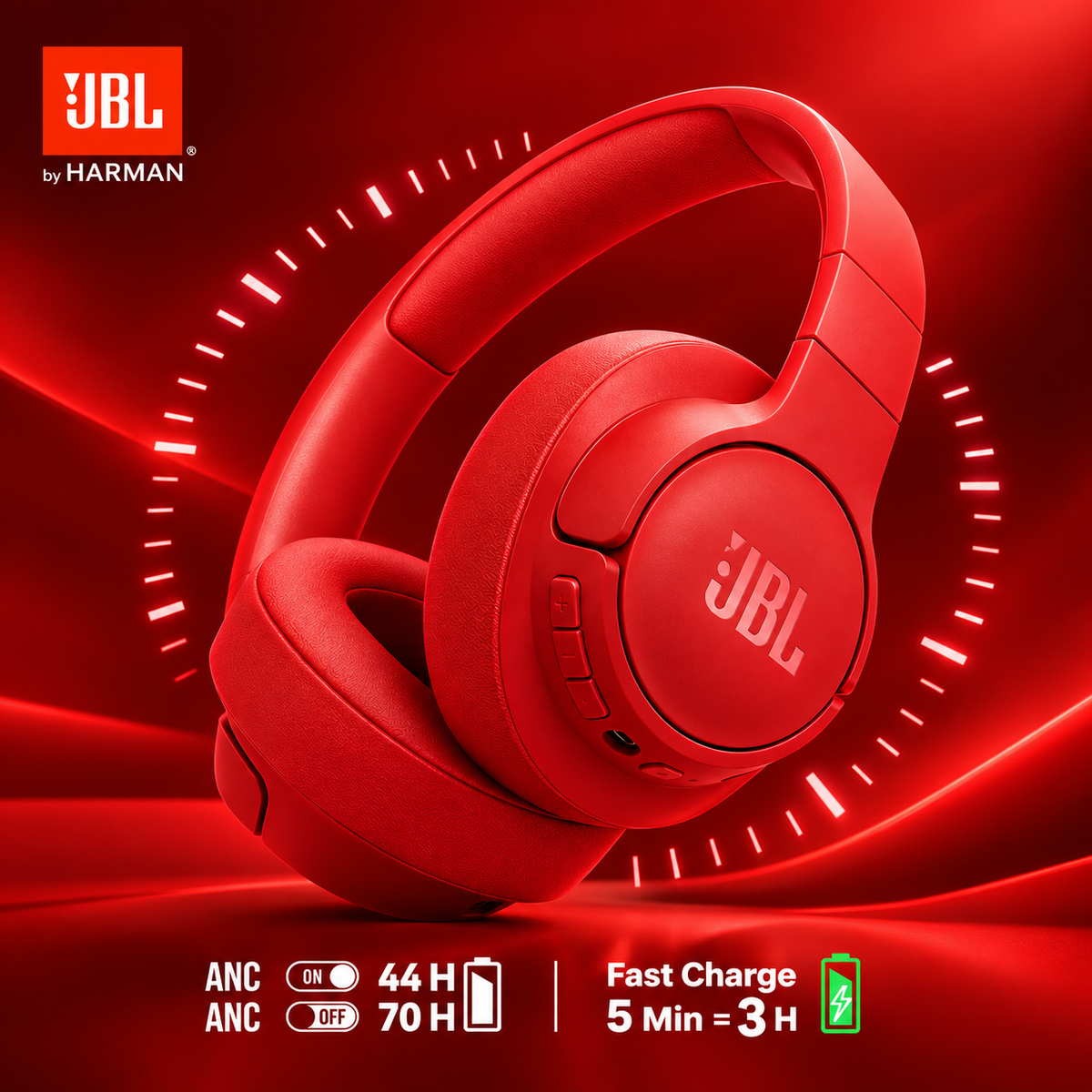 Offre septembre !!🔥 : Casque JBL Rouge Version USA🇺🇸+ 3 Mois Netflix/Spotify cadeau🎁