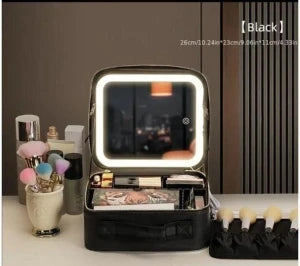 trousse de maquillage حقيبة مكياج مزودة بمرآة LED