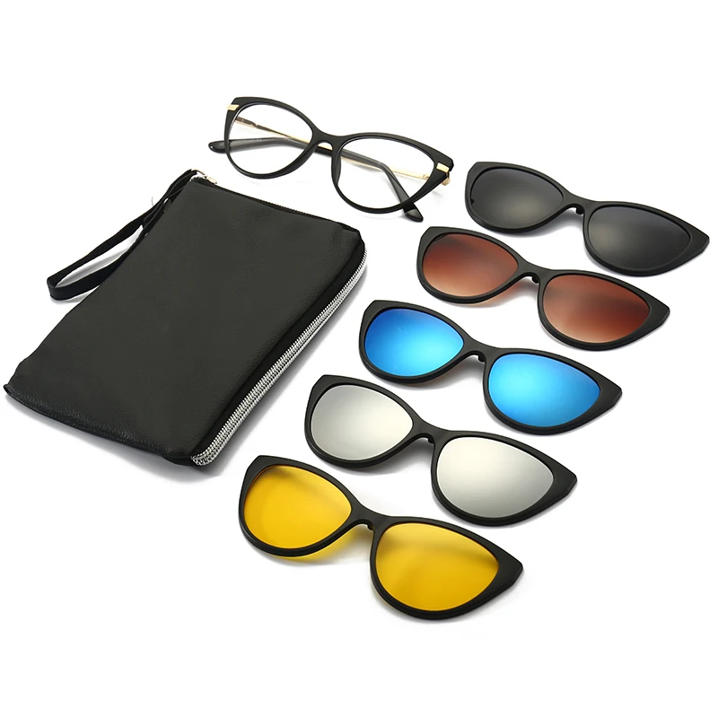 نظارات 5×1 مغناطيسية - Magnetic Clip 5in1 Glasses