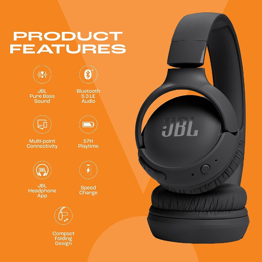 Casque JBL TUNE 520 USA 🇺🇸 + 3mois Spotify/Netflix Gratuit 🎁