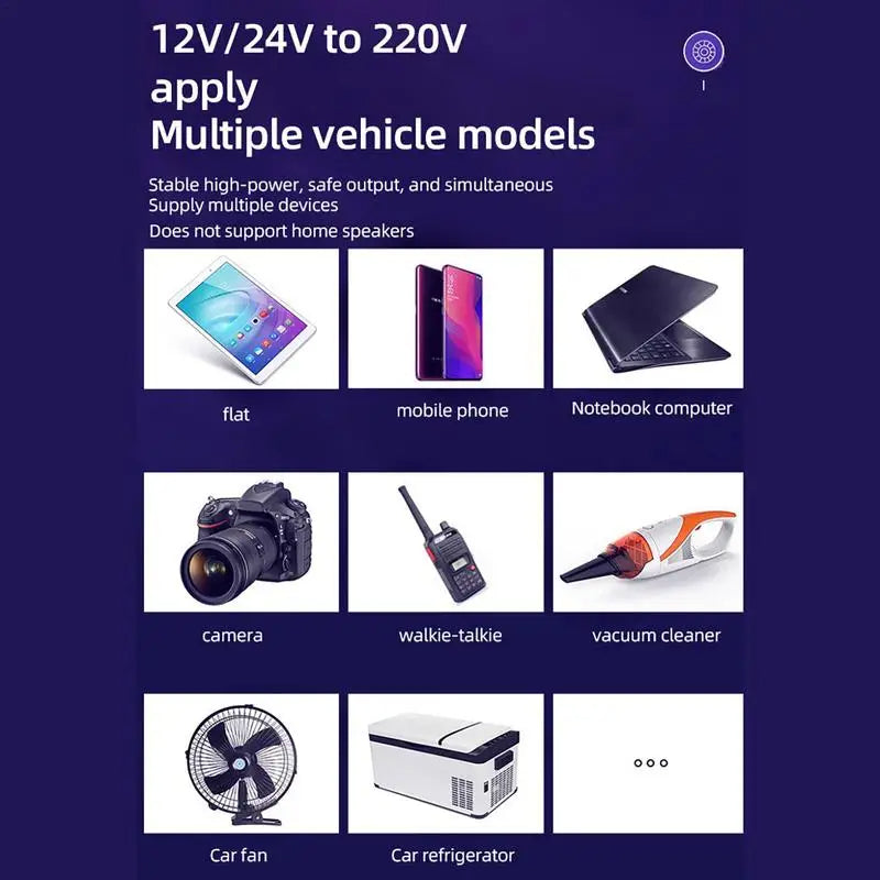 Onduleur universel محول طاقة  للسيارة 2000W