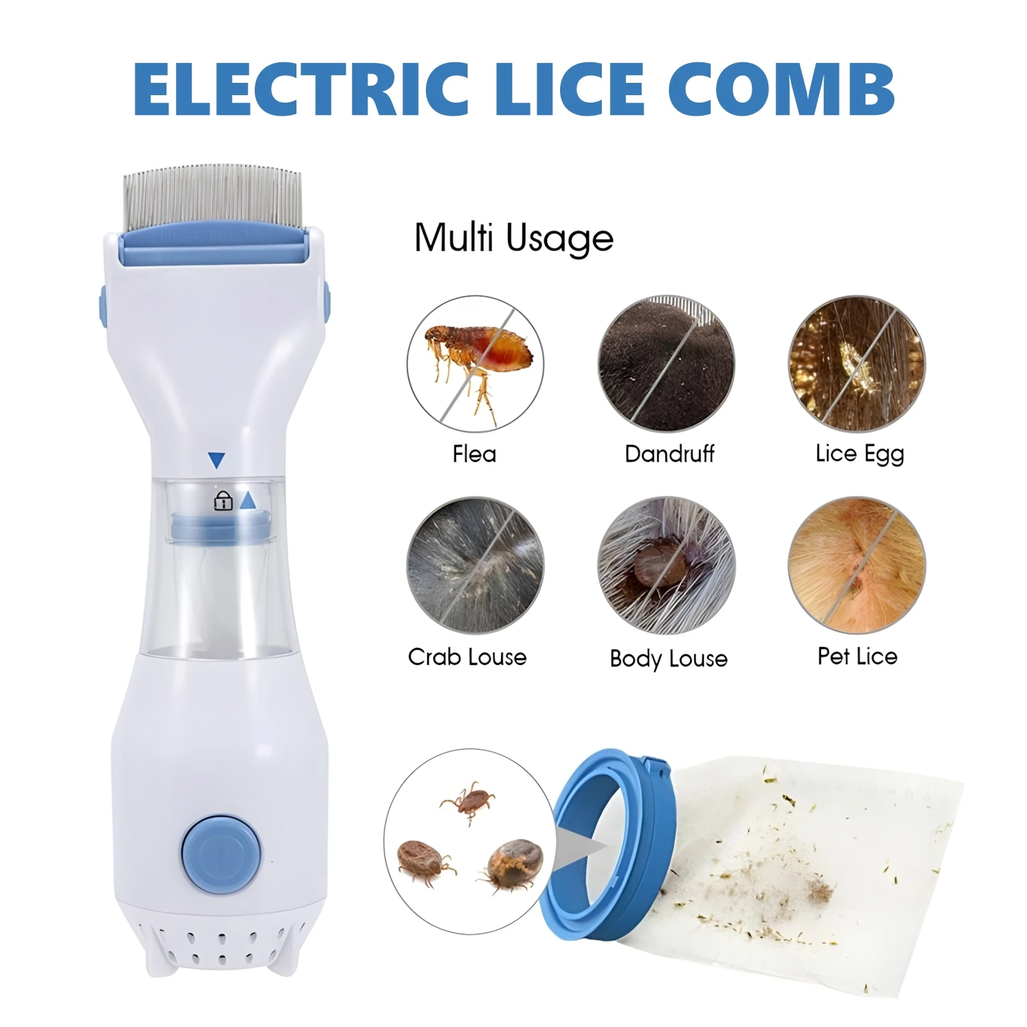 مشط تنظيف الحيوانات الأليفة متعدد الاستعمالات - Peigne de Nettoyage Multifonction pour Animaux de Compagnie