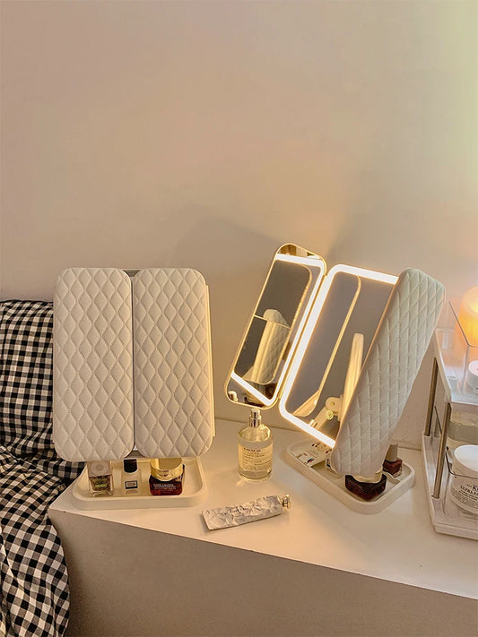 Miroir مرآة مكياج ثلاثية الطي